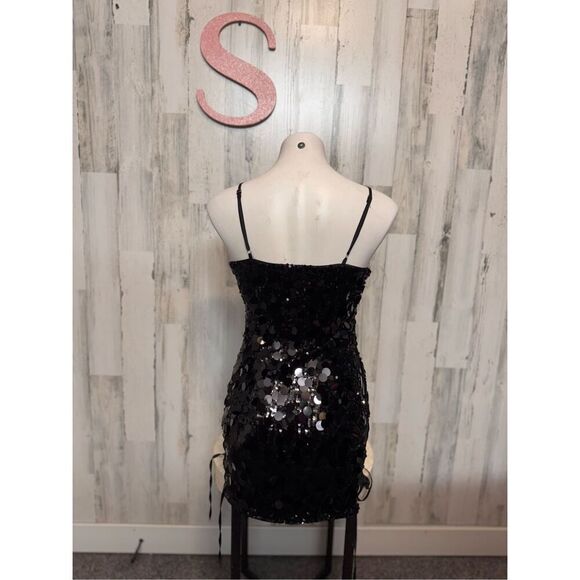Akira black sequin mini dress size small - Picture 3 of 8